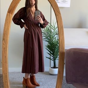 Harper striped midi dress